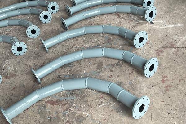 DN200離心澆鑄耐磨陶瓷彎頭