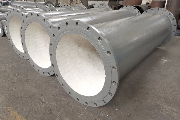 輸送石灰漿液管道內襯陶瓷管